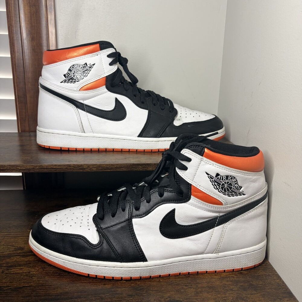 Nike Air Jordan 1 Retro High OG Electro Orange 555088-180 Mens 14